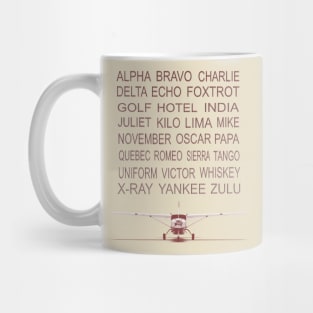 The Phonetic Alphabet for Aviation Mug